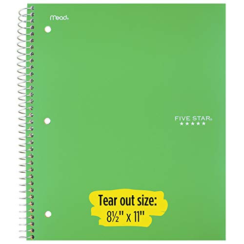 Five Star Spiral Notebooks, 1 Subject, College Ruled Paper