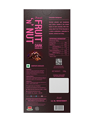 Amul Fruit N Nut Chocolate, 150g