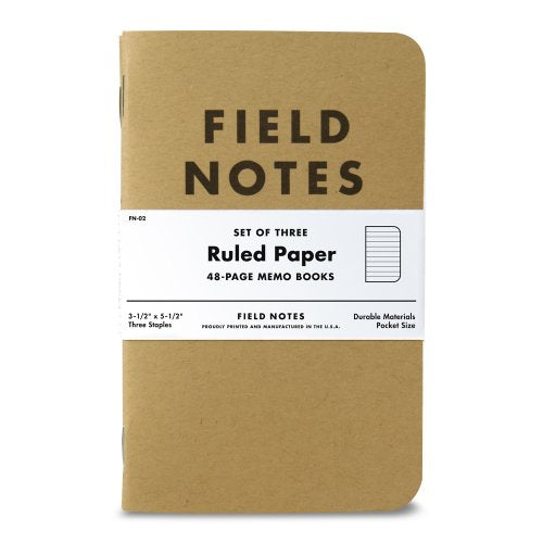 Field Notes Kraft Ruled 3-Pack
