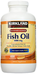 Kirkland Signature Natural Fish Oil Concentrate with Omega-3 Fatty Acids - 400 Softgels