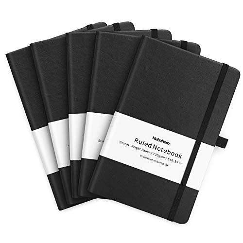 Huhuhero 5 Pack Notebooks Journals, Classic Ruled Notebook