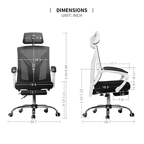 Hbada Ergonomic Office Chair - Reclining with Lumbar Support