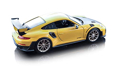 Maisto Porsche 911 GT2 RS Yellow with Carbon Hood 1/24 Diecast Model Car 31523
