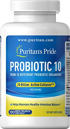 Puritans Pride Rapid Release Probiotic, 120 Count