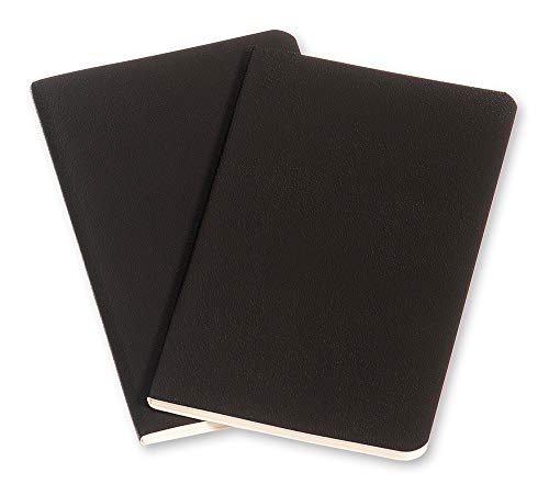 Moleskine Volant Journal, Soft Cover, XS (2.5" x 4") Ruled/Lined, Black, 56 Pages (Set of 2)