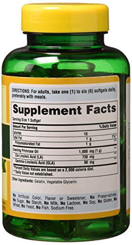 Puritans Pride Evening Primrose Oil 1000 Mg with Gla, 120 Count