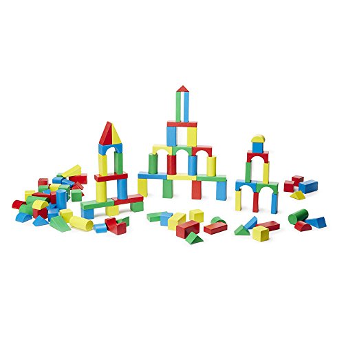 Melissa & Doug Wooden Building Blocks Set
