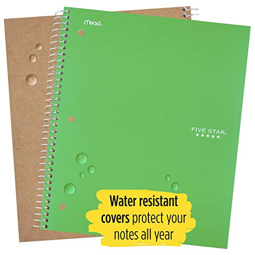 Five Star Spiral Notebooks, 1 Subject, College Ruled Paper