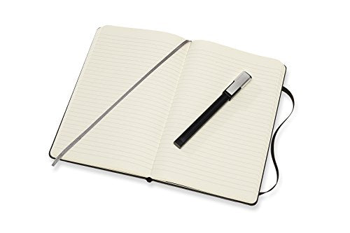 Moleskine Classic Hard Cover Ruled Notebook & Rollergel Pen Set