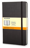 Moleskine Classic Notebook, Hard Cover, Large (5" x 8.25") Ruled/Lined, Black, 240 Pages