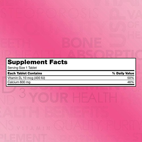 Kirkland Signature Calcium 600 mg. with Vitamin D3, 500 Tablets