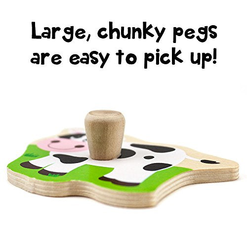 Professor Poplar's Puzzle Bundle: Alphabet, Numbers, Barnyard Helpers Wooden Puzzles