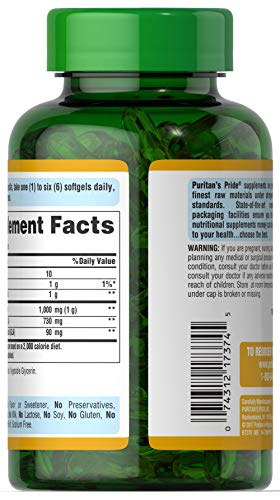 Puritans Pride Evening Primrose Oil 1000 Mg with Gla, 120 Count