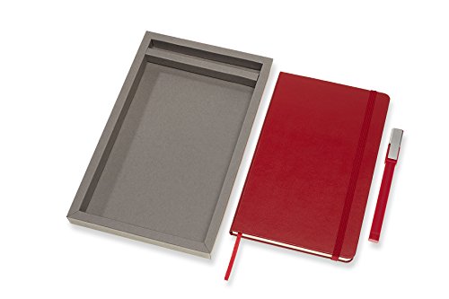 Moleskine Classic Hard Cover Ruled Notebook & Rollergel Pen Set