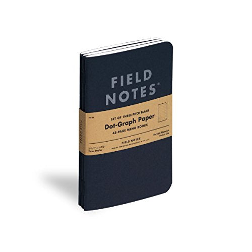 Field Notes: Pitch Black Memo Book 3-Pack