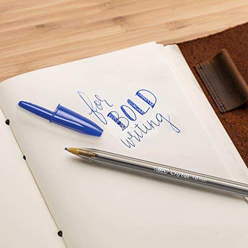BIC Cristal Xtra Bold Ballpoint Pen, Bold Point (1.6mm), Blue, 24-Count