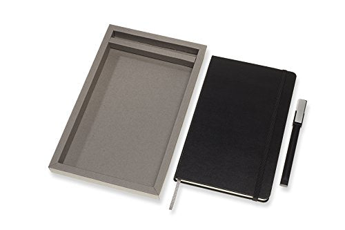 Moleskine Classic Hard Cover Ruled Notebook & Rollergel Pen Set