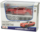 Maisto 1:24 Scale Assembly Line 2012 Ford Mustang Boss 302 Diecast Model Kit (Colors May Vary)