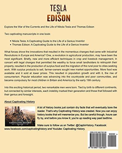 Tesla Vs Edison: A Captivating Guide to the War of the Currents and the Life of Nikola Tesla and Thomas Edison