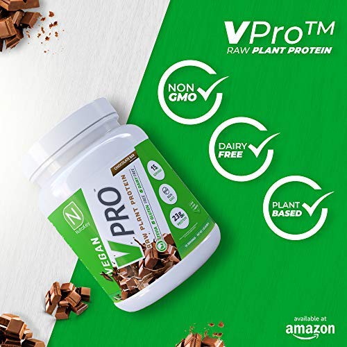 NutraKey V-Pro Raw Plant Based Protein Powder with 23g of Protein