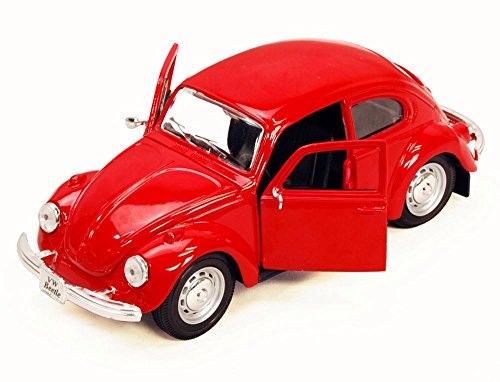 Volkswagen Beetle Hard Top, Red - Maisto 31926R - 1/24 Scale Diecast Model Toy Car