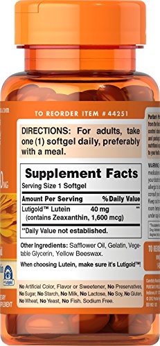 Puritan's Pride Lutein 40 mg