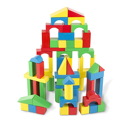 Melissa & Doug Wooden Building Blocks Set