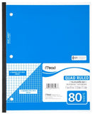 Mead Notebook, Wireless, 1 Subject, Quad Ruled