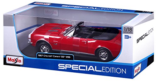 Maisto 1:18 Scale 1967 Chevy Camaro SS 396 Convertible Diecast Vehicle (Colors May Vary)