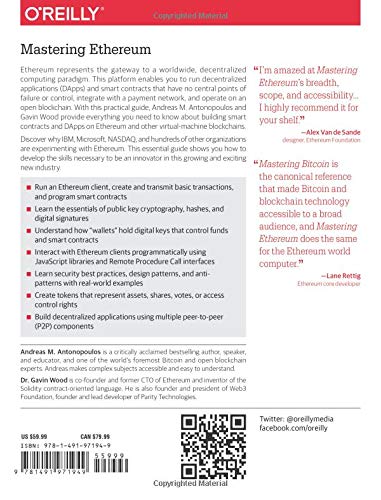 Mastering Ethereum: Building Smart Contracts and DApps