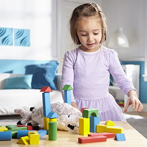 Melissa & Doug Wooden Building Blocks Set