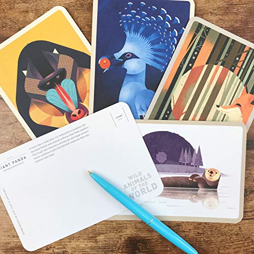 Wild Animals of the World: 50 Postcards