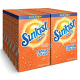 Sunkist Soda Orange Singles To Go Drink Mix, 12 Boxes with 6 Packets Each - 72 Total Servings