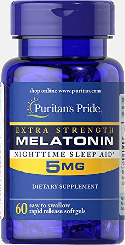 Puritan's Pride Extra Strength Melatonin 5 mg-60 Softgels