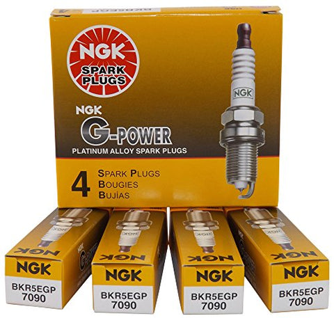 NGK 7090 BKR5EGP G-Power SparkPlug, Pack of 4
