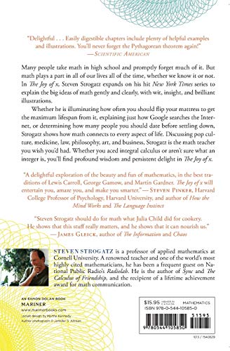 The Joy of x: A Guided Tour of Math, from One to Infinity