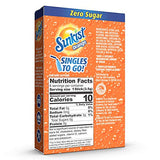 Sunkist Soda Orange Singles To Go Drink Mix, 12 Boxes with 6 Packets Each - 72 Total Servings