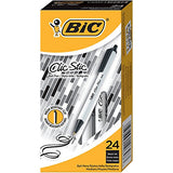 BIC Clic Stic Retractable Ball Pen, Medium Point (1.0mm) Black, 24-Count