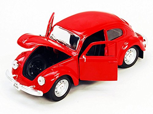 Volkswagen Beetle Hard Top, Red - Maisto 31926R - 1/24 Scale Diecast Model Toy Car