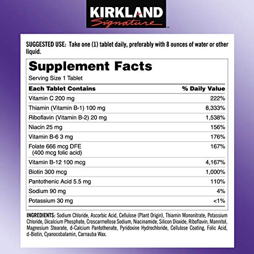 Kirkland Signature One Per Day Super B-Complex with Electrolytes,500 tablets