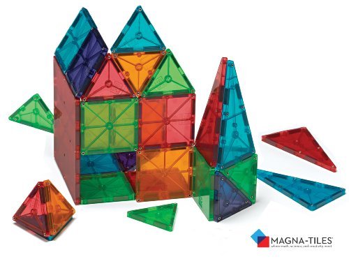 Magna-Tiles 100-Piece Clear Colors Set – The Original, Award-Winning Magnetic Building Tiles