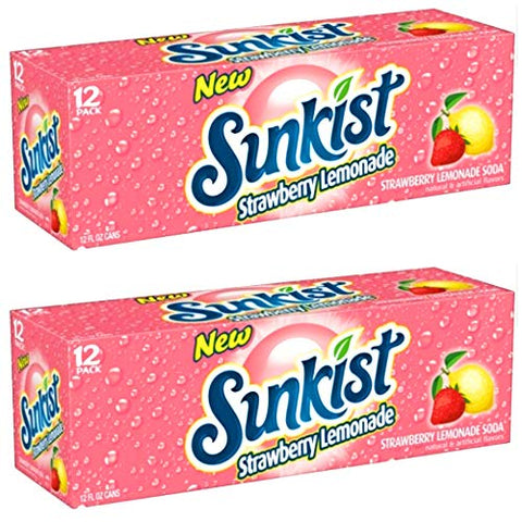 Sunkist Strawberry Lemonade - 24 cans/12 fl oz