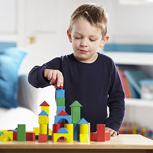Melissa & Doug Wooden Building Blocks Set