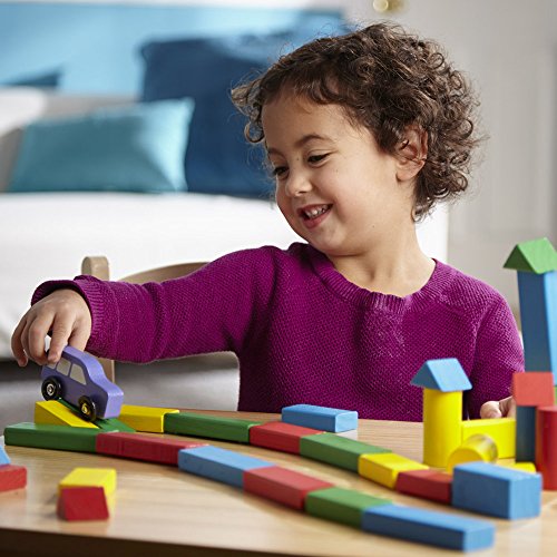 Melissa & Doug Wooden Building Blocks Set