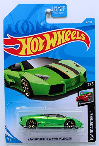 Hot Wheels 2019 HW Roadsters Lamborghini Reventon Roadster 18/250, Green