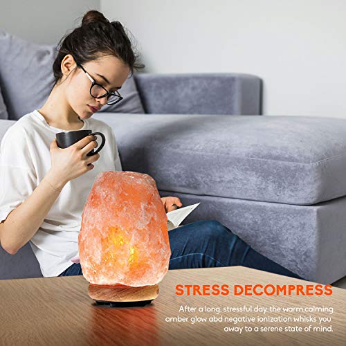 Himalayan Glow 1002 Pink Crystal Salt Lamp, (8-11 Lbs)