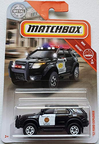 Matchbox mbx 12 Ford Explorer San Diego Police Rescue Series 1:64 Scale Collectible Die Cast Metal Toy Car Model 8/19