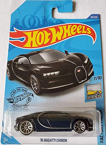 Hot Wheels 2020 Factory Fresh '16 Bugatti Chiron, Black 89/250