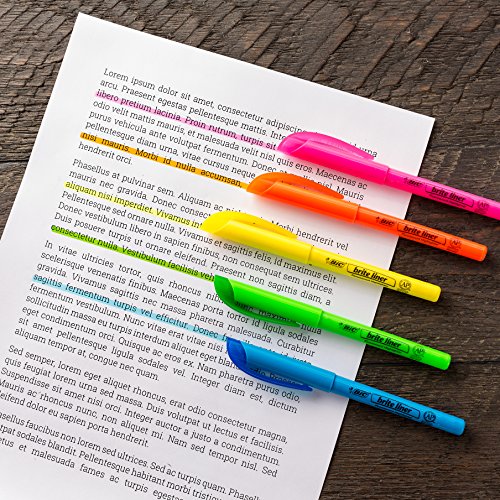 BIC Brite Liner Highlighter, Chisel Tip, Assorted Colors, 24-Count
