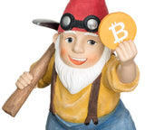 Joykick Bitcoin Miner Gnome - 11 x 7.5 Inches Hand Painted